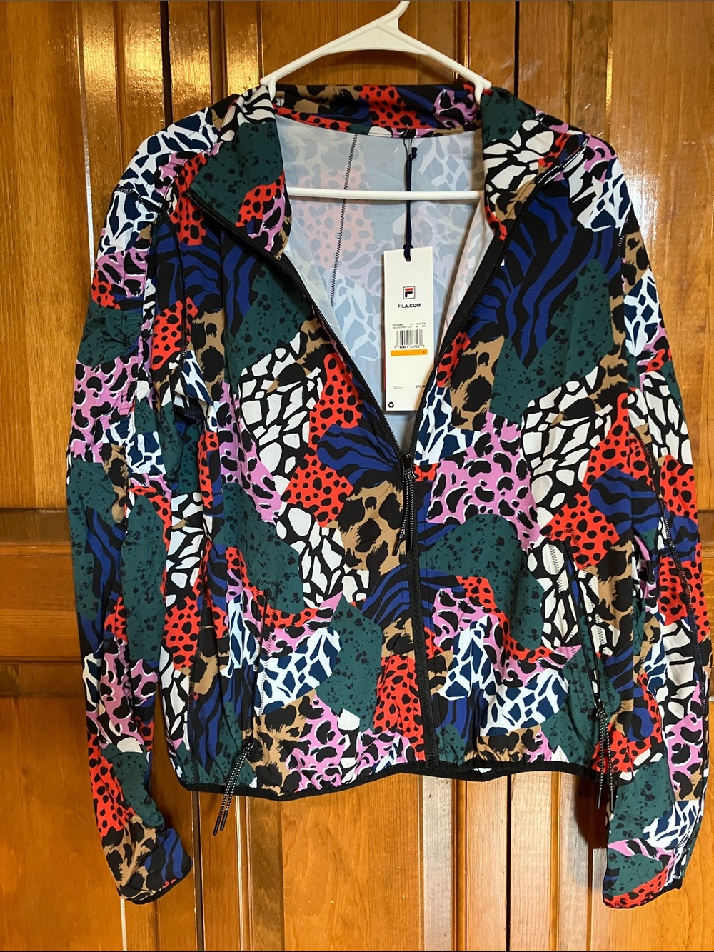Fila Women’s Multicolor Printed Zip Hooded Jacket with free bracelets!!:) :)